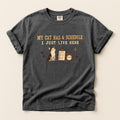 My Cat Has A Schedule, I Just Live Here – Pepper Comfort Colors tee