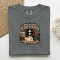 My Cat Has Legal Counsel graphic tee in Pepper, folded mockup