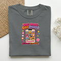 One More Cat Photo, Storage Can Wait graphic tee in Pepper, folded flat lay