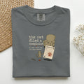 The Cat Filed A Complaint graphic tee in Pepper, folded mockup