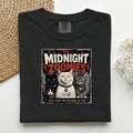 The Midnight Zoomies graphic tee in Black, folded flat lay