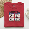 Scientific Meowthod graphic tee in Watermelon, folded flat lay