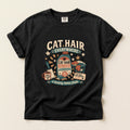 Cat Hair Everywhere graphic tee in Black, folded flat lay