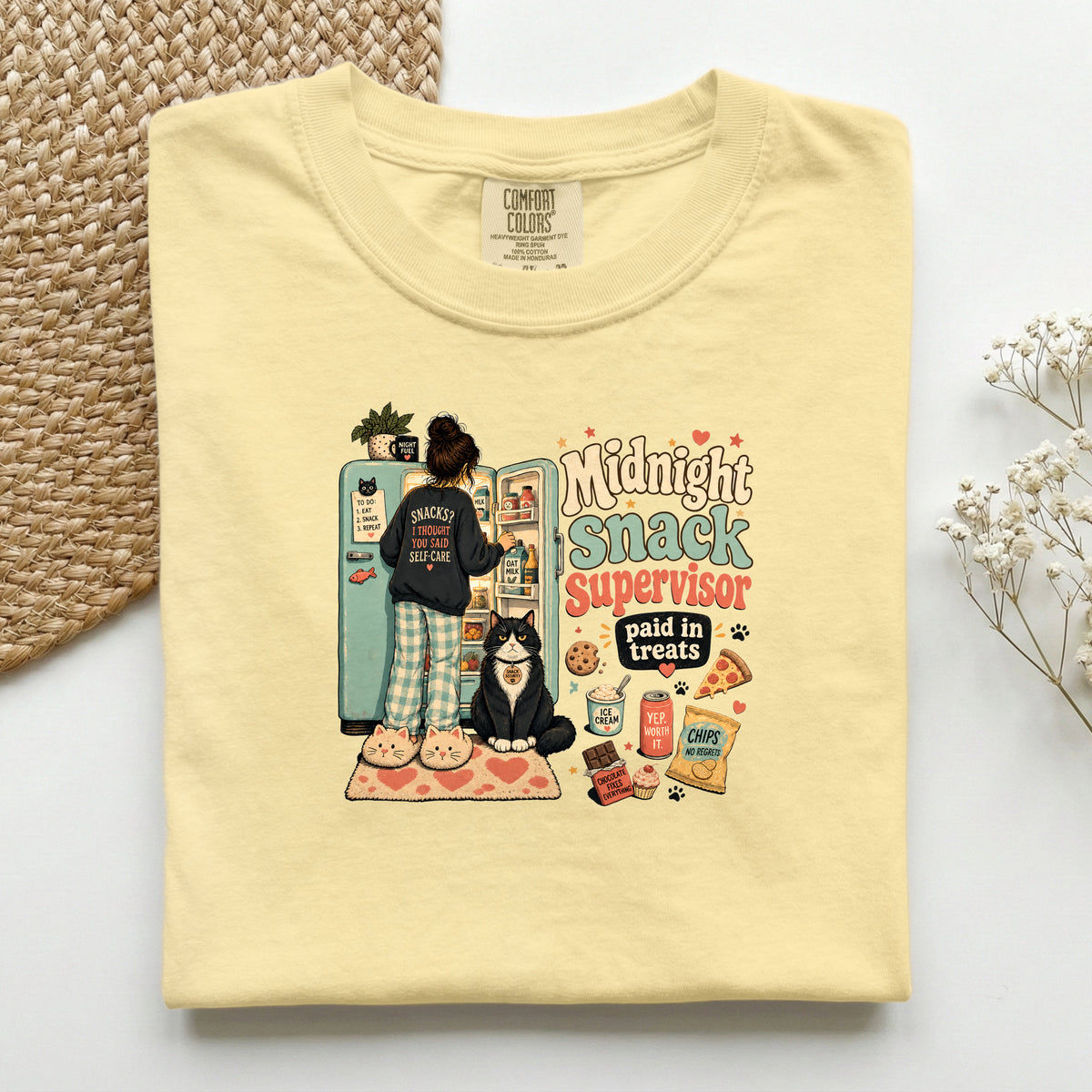 Midnight Snack Supervisor – Butter Comfort Colors tee