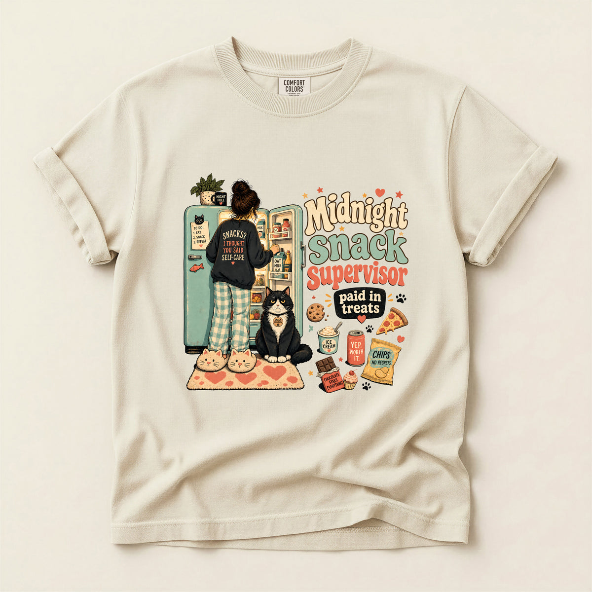 Midnight Snack Supervisor – Ivory Comfort Colors tee