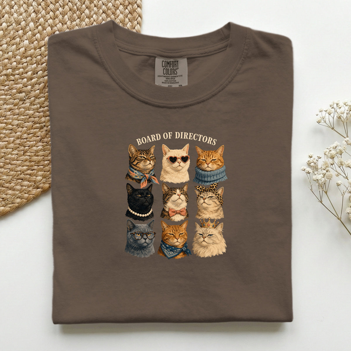 Board Of Directors graphic tee in Espresso, folded flat lay