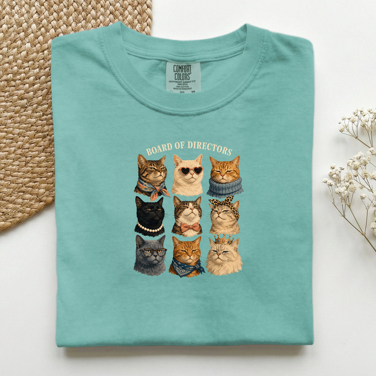 Board Of Directors graphic tee in Seafoam, folded flat lay