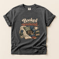 Booked for the Weekend graphic tee in Pepper, folded flat lay