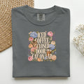 Iced Coffee, Closed Door, Cat On Lap graphic tee in Pepper, folded flat lay