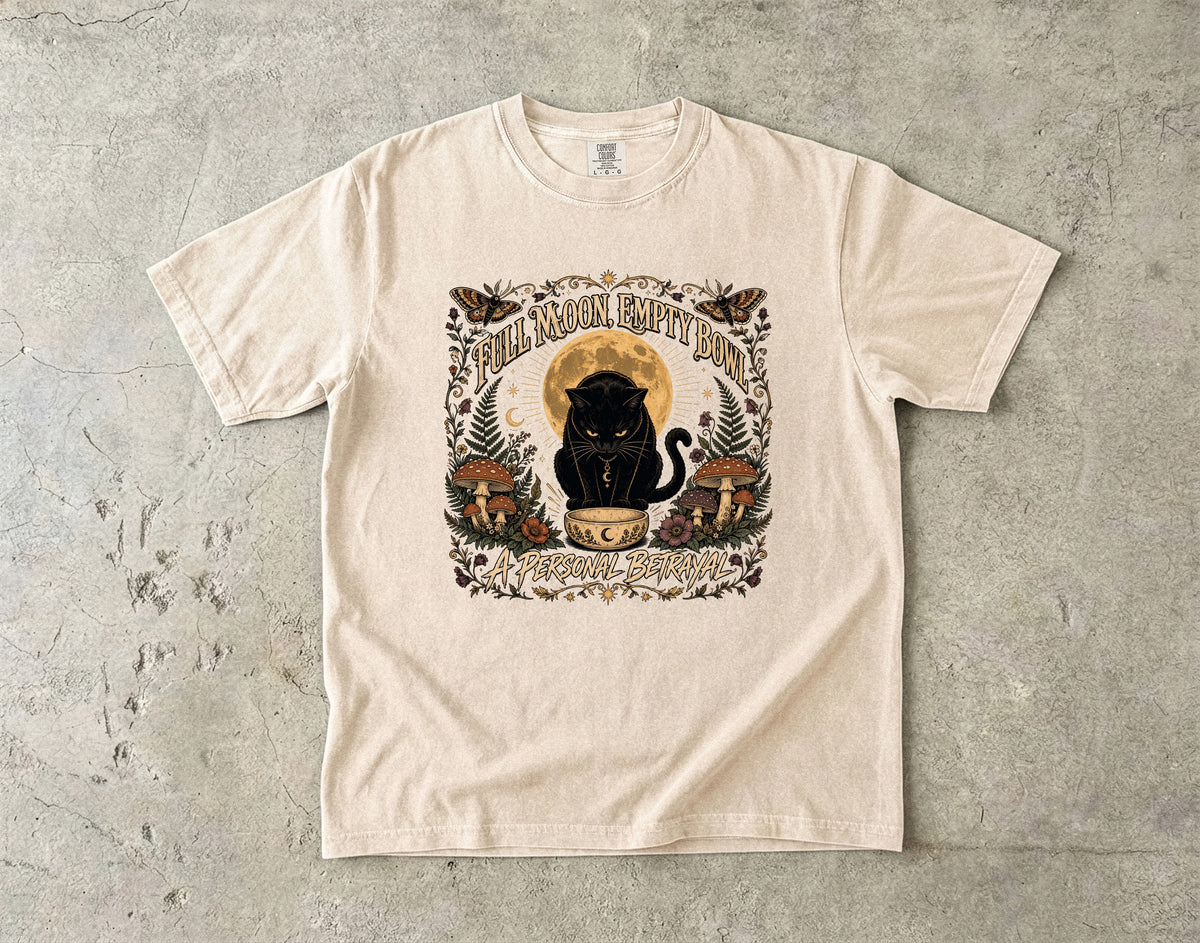 Full Moon Empty Bowl graphic tee in Ivory, alternate mockup