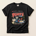 Oh, For Fluff's Sake graphic tee in Black, flat lay