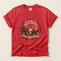 All I Want Is A Quiet House And A Loud Purr graphic tee in Red, folded flat lay