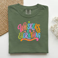 Whiskers On Everything graphic tee in Hemp, folded flat lay