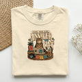 Work From Home Answer To Cat graphic tee in Ivory, folded flat lay