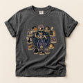 My Sign Is Cat Tired graphic tee in Pepper, folded flat lay