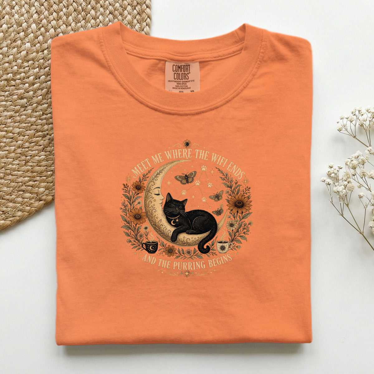 Meet Me Where The Wifi Ends Comfort Colors tee in Burnt Orange