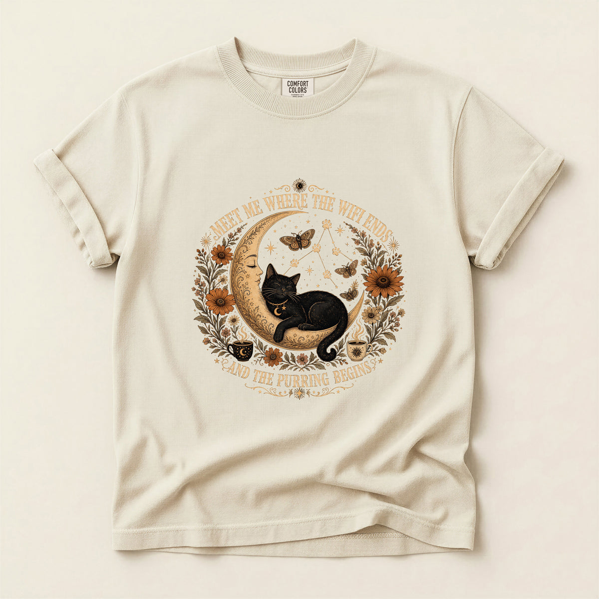 Meet Me Where The Wifi Ends Comfort Colors tee in Ivory