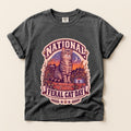 National Feral Cat Day graphic tee in Pepper, flat lay